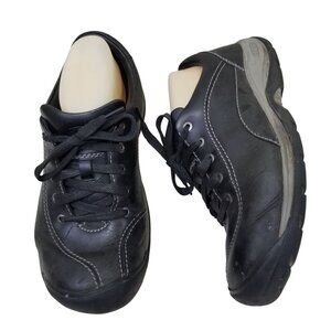 Keen 9W Black Shoes Lace Up Leather Comfort PRESIDIO II Oxfords